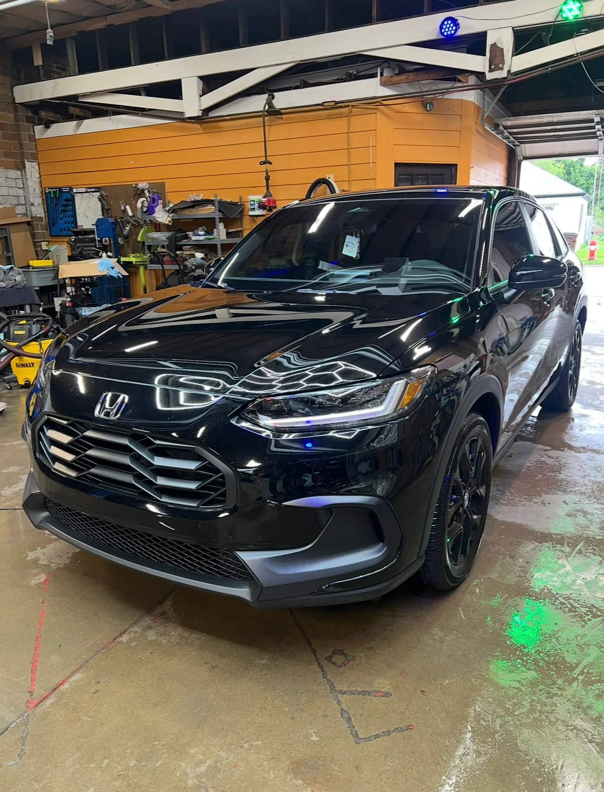 Black Honda SUV after exterior detail