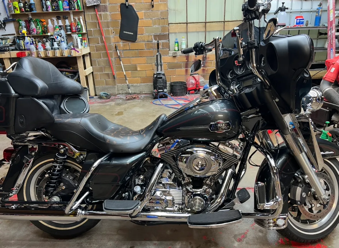 Harley-Davidson motorcycle after detail